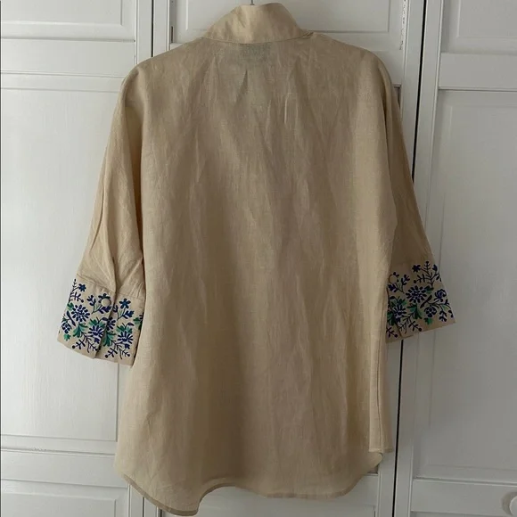 NWOT Tuckernuck Tan Linen Top - Picture 7 of 7